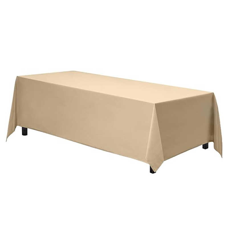 Polyester Rectangle Tablecloth Beige 1ct